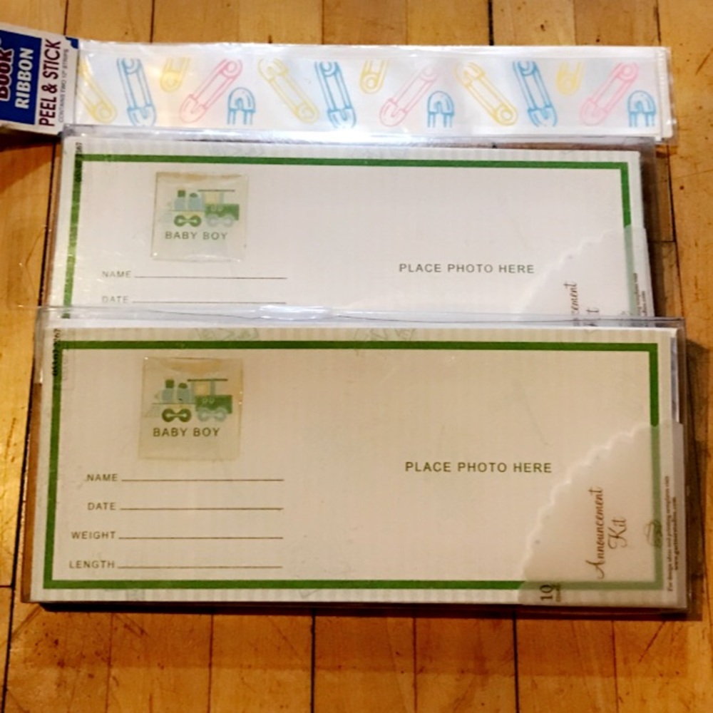 BNIB 21pc BABY BOY BIRTH ANNOUNCEMENT KIT